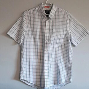 St. John's Bay Men's Collared‎ Short  Sleeve Button Down T-Shirt | M